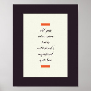 Creëer Uw eigen Motivatie/Inspirerend prijsopgave Poster