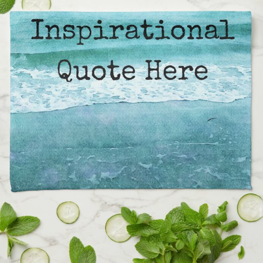 Creëer Uw eigen Motivatie Inspirerend prijsopgave Theedoek (Gevouwen)