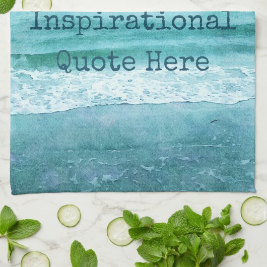 Creëer Uw eigen Motivatie Inspirerend prijsopgave Theedoek (Gevouwen)