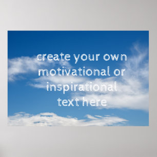 creëer uw eigen motivatie of inspirerend tekst poster
