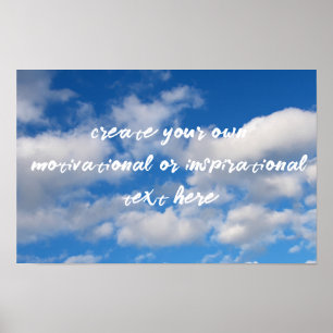 creëer uw eigen motivatie of inspirerend tekst poster