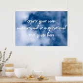 Creëer uw eigen motivatie tekst poster (Keuken)