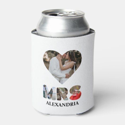 Creëer uw eigen Mr. en Mrs. Foto Matching koppels Blikjeskoeler (Blikje Voorkant)