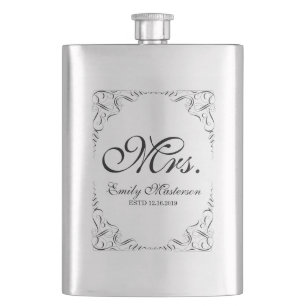 Creëer uw eigen Mr Mrs zijn haar bruiloft monogram Flacon