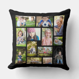 Creëer Uw eigen Multi Photo Collage Black White Kussen