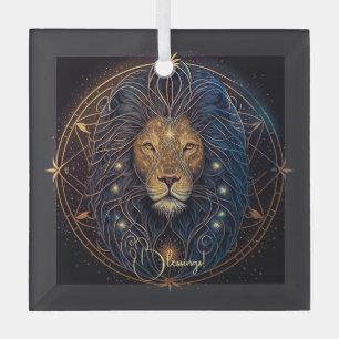 Creëer Uw eigen mystieke Astrologie Leo Zodiac Glas Ornament