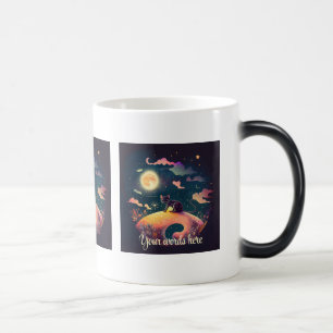 Creëer Uw eigen mystieke Black Cat Landscape Magische Mok