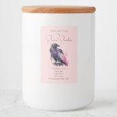 Creëer Uw eigen mystieke Black Raven Apothecary Voedselcontainer Etiket (Voorkant)