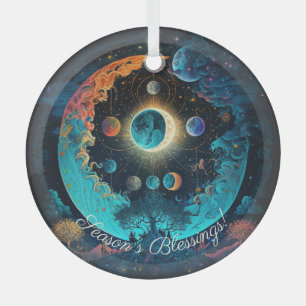 Creëer Uw eigen mystieke Blauwe Maanbos Glas Ornament