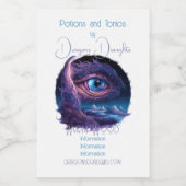 Creëer Uw eigen mystieke Drakenoog Voedselcontainer Etiket (Enkel label)