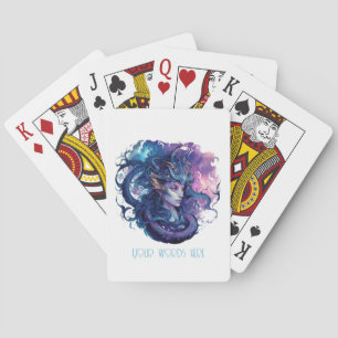 Creëer Uw eigen mythische Medusa Gorgon Pokerkaarten