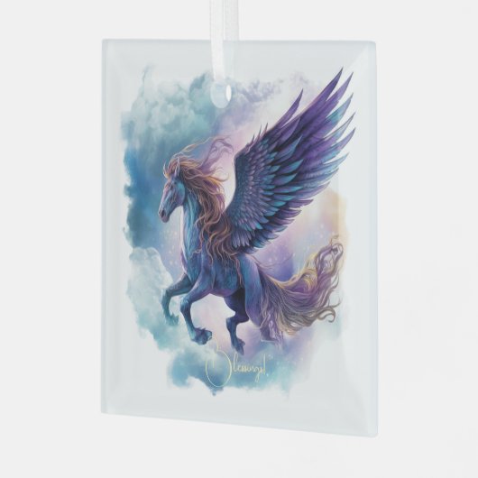 Creëer Uw eigen mythische Pegasus Glas Ornament (Voorkant links)