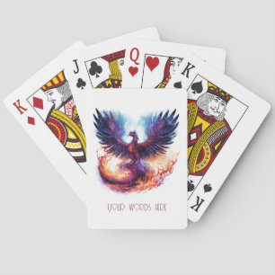 Creëer Uw eigen Mythische Phoenix Firebird Pokerkaarten
