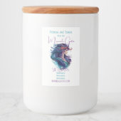 Creëer Uw eigen mythische sirene zeemeermin Voedselcontainer Etiket (Voorkant)