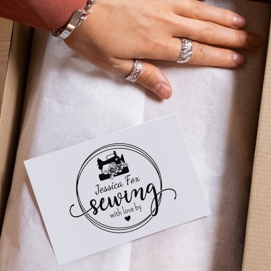 Creëer uw eigen naaien 	rubberstempel