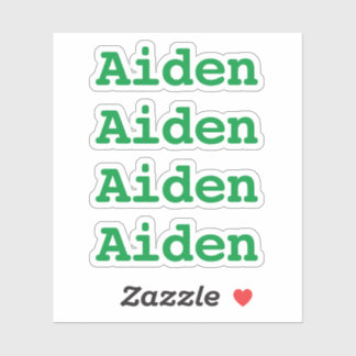 Creëer Uw eigen naam Groene Type Lettertype Sticker