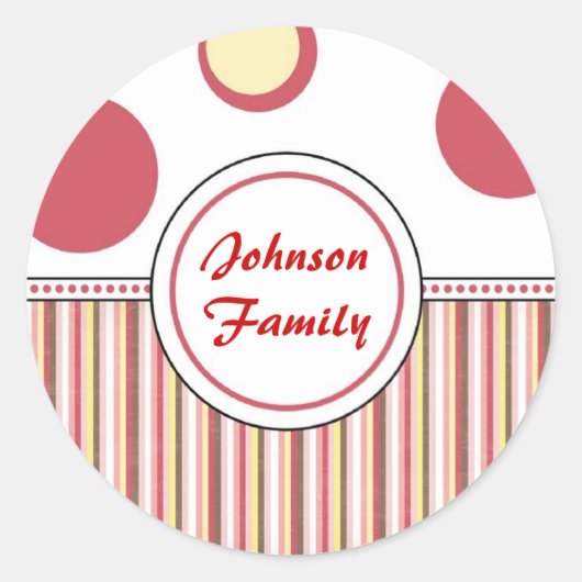 CREËER UW EIGEN NAAM / INITIALEN RONDE STICKER (Voorkant)