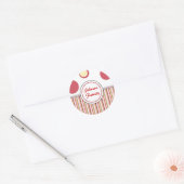 CREËER UW EIGEN NAAM / INITIALEN RONDE STICKER (Envelop)