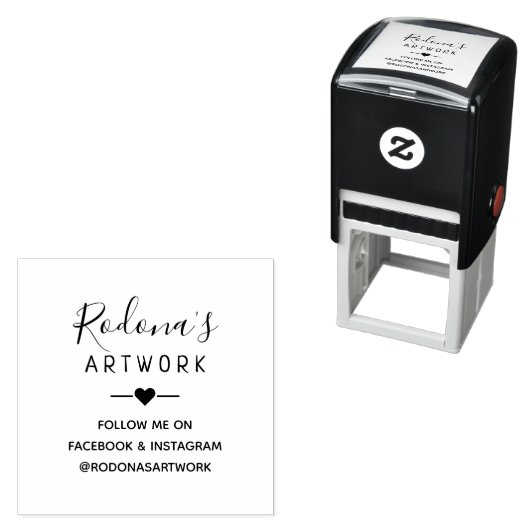 Creëer Uw eigen naam Kunstwerk Zelfinkend stempel (In situ)