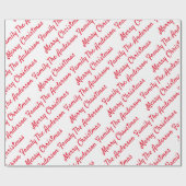 Creëer Uw eigen naam voor kerstfeest Cadeaupapier (Vlak)