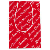 Creëer Uw eigen naam voor kerstfeest Medium Cadeauzakje (Voorkant)