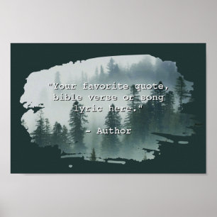 Creëer Uw eigen Natuur Landschap Custom Quote Poster