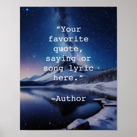 Creëer Uw eigen Natuur Landschap Quote Poster (Voorkant)