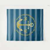 Creëer Uw eigen Nautical Anchor Heart Kastal Logo Wandkleed (Voorkant (horizontaal))