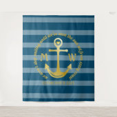 Creëer Uw eigen Nautical Anchor Heart Kastal Logo Wandkleed (Voorkant)