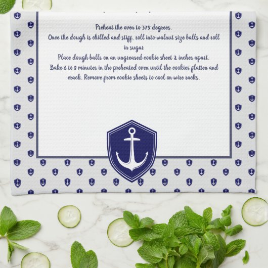 Creëer uw eigen Nautical Anchor Recipbe-keepomwill Theedoek (Gevouwen)