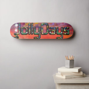 Creëer Uw eigen nieuwste 3D Prettige feestdagen Id Skateboard