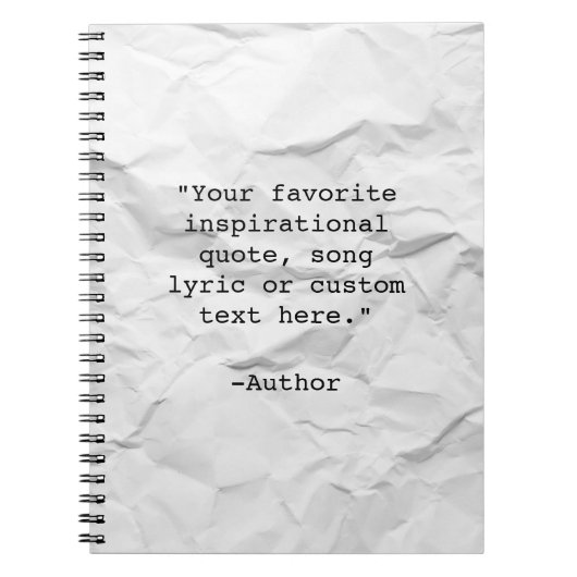 Creëer Uw eigen Notitieboek van het Citaat (Voorkant)