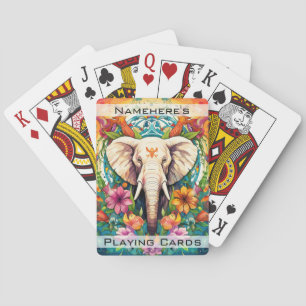 Creëer Uw eigen Oerwoud Olifant Matriarch Totem Pokerkaarten