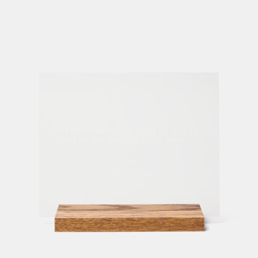 Creëer Uw eigen offerte Acryl Bord (Voorkant)