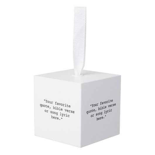 Creëer Uw eigen offerte Kubus Ornament (Voorkant hoekig)