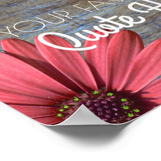 Creëer Uw eigen offerte | Rustic Wood Daisies Sign Poster (Hoek)