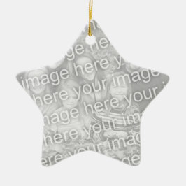 Creëer Uw eigen one-Sided Star Photo Keepomwille Keramisch Ornament