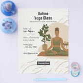 Creëer uw eigen online yogalessen flyer (Enkel)