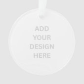 Creëer uw eigen ontwerp cirkel acryl Ornament (voorkant)