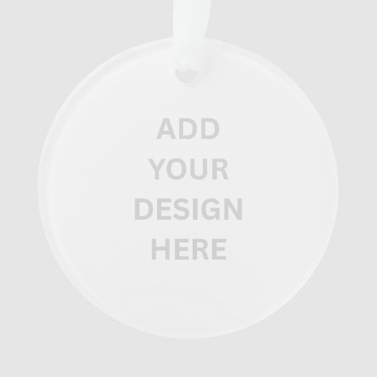 Creëer uw eigen ontwerp cirkel acryl Ornament (voorkant)