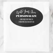 Creëer Uw eigen — Ontwerp een aangepaste versie Ovale Sticker (Tas)