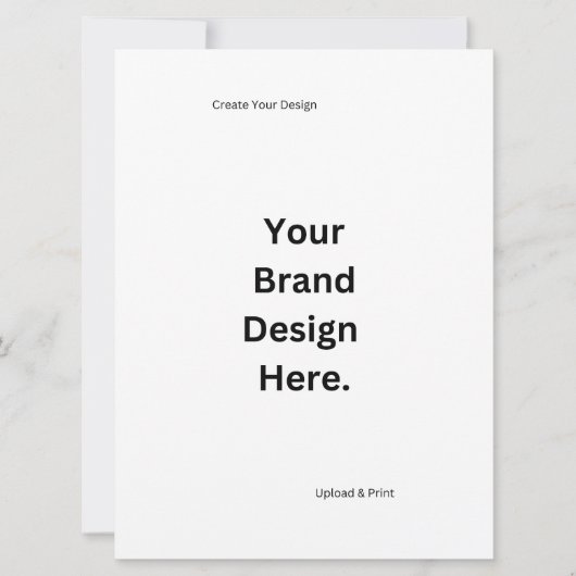 Creëer uw eigen ontwerp en print platte Kaart (Voorkant)