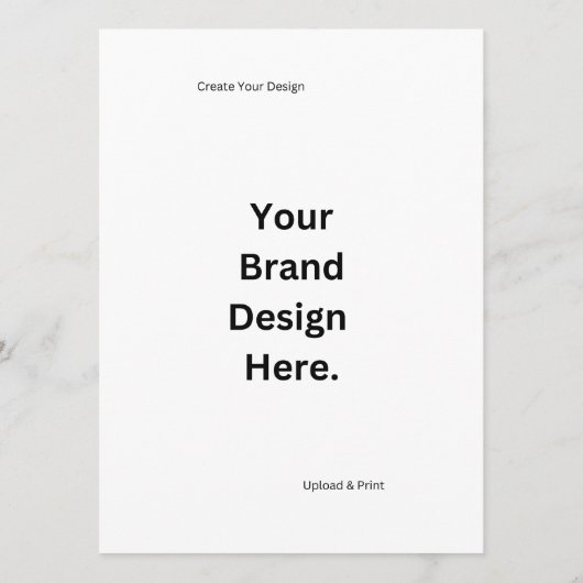 Creëer uw eigen ontwerp en print platte menu (Achterkant)