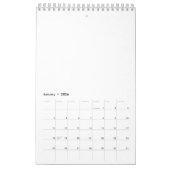 Creëer uw eigen ontwerp kleine enkele paginakalend kalender (Jan 2026)