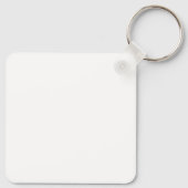 Creëer uw eigen ontwerp Metal Square Sleutelhanger (Achterkant)