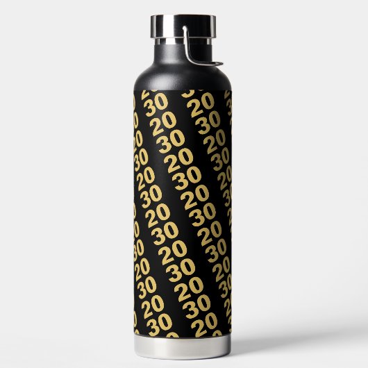 Creëer uw eigen ontwerp Modern Nieuwjaarsfeest Waterfles (Links)