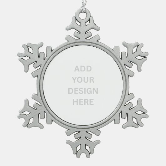 Creëer Uw eigen ontwerp Pewter Snowflake Ornament (Voorkant)