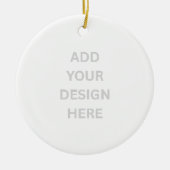 Creëer uw eigen ontwerp porseleinen cirkel Ornamen Keramisch Ornament (Voorkant)