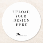 Creëer Uw eigen ontwerp Ronde Kartonnen Onderzetter (Voorkant)