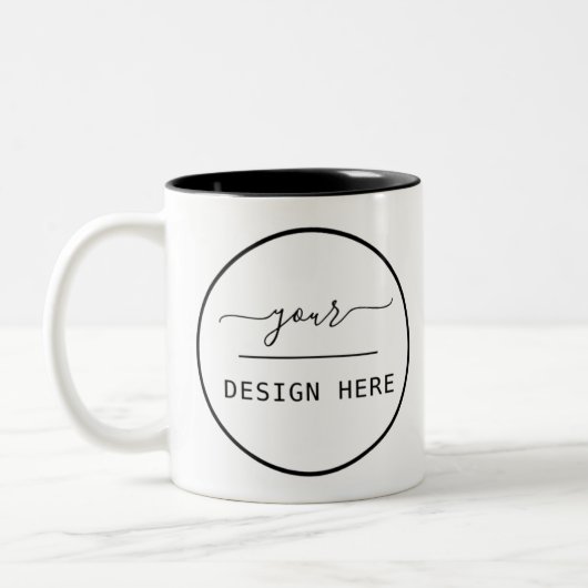 Creëer Uw eigen ontwerp Tweekleurige Koffiemok (Links)